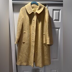Vintage Yellow Wool Coat